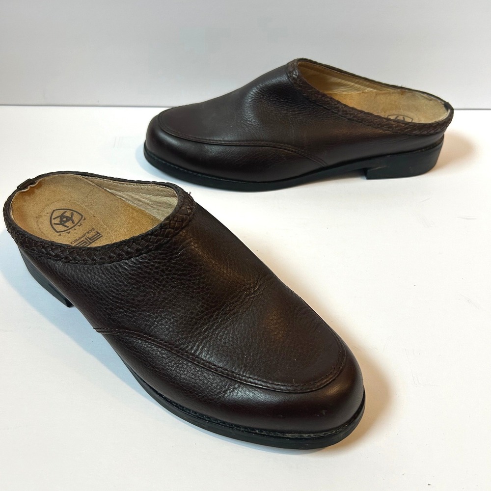 Ariat Brown Leather Mule Clogs